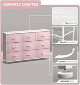 Sorbus Kids Dresser with 9 Drawers - Storage Unit Organizer Chest for Clothes - Bedroom, Kids Room, Nursery, & Closet Sorbus