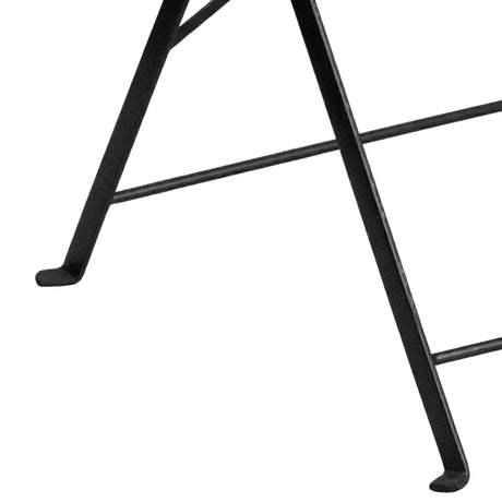 Flash Furniture Oia Commercial Grade 30" Round Black Indoor-Outdoor Steel Folding Patio Table Flash Furniture
