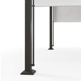 Outsunny 10' x 10' Patio Pergola with Weather-Resistant Steel Frame, Backyard Sun Shade Canopy Cover Shelter for Porch Party, Garden, Grill Gazebo, White Outsunny