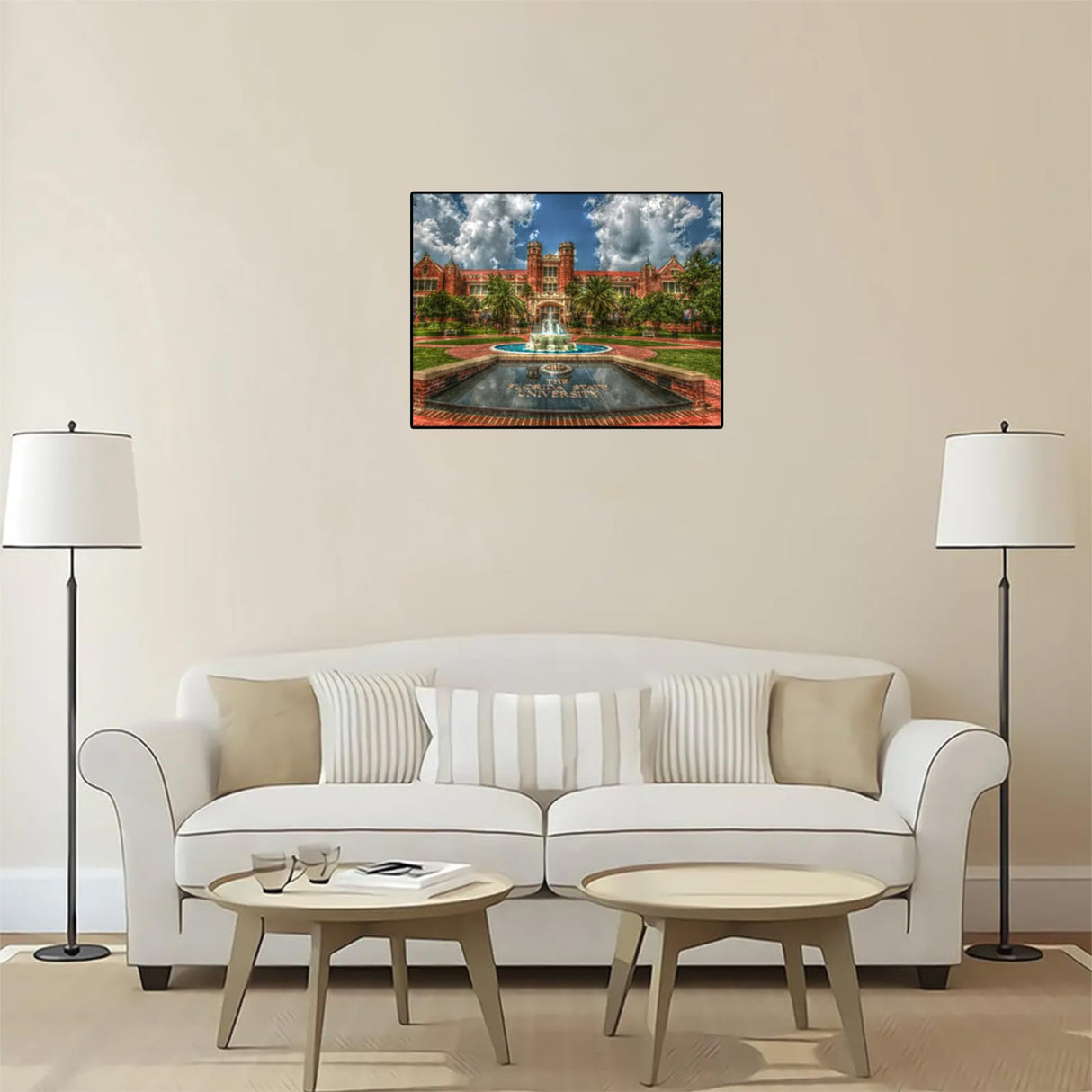 Tallahassee Florida United States Full Drill DIY 5D Diamond Painting by Number Unique Kits Home Wall Decor Crystal 12x16 Inch PUAGEMTI