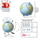 Ravensburger The Earth 540 Piece 3D Puzzle - Engaging Fun for Kids and Adults | Precision Fit with Easy Click Technology | Durable Displayable Model | Celebrating Over 130 Years of Quality Ravensburger