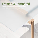 FREDBECK Double 24 x 84 inch Glass Barn Doors 48inch Barn Door with 8FT Hardware Kit & Handle Included,5-Panel Frosted Glass,LVL Wood Panel,Water-Proof PVC Surface,Pre-Drilled Holes,Need Assembly FREDBECK