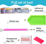 DIY Diamond Painting Santorini Greece Landscape 12x16 Inch, Full Round Drill Kits Mosaic Art for Adults Relax & Home Wall Decor Festival Gift 573 Generic