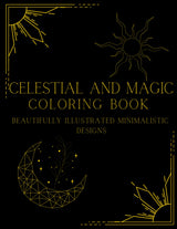 Celestial and Magic: Coloring Book for Adults and Teens with Moon, Sun, Planets, Magic Majosta
