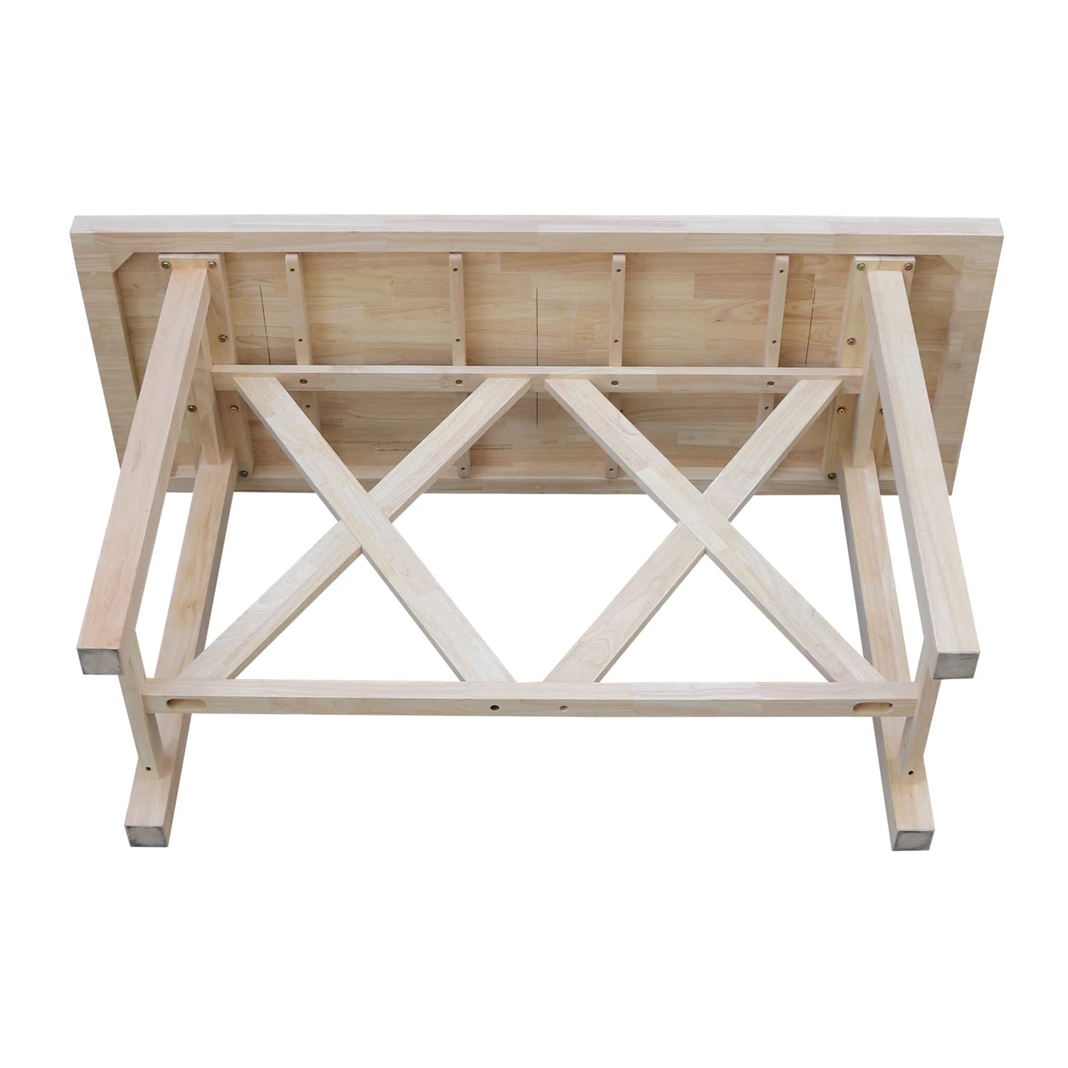 IC International Concepts Bar Height Table, Unfinished - WoodArtSupply