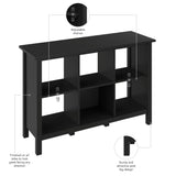 Broadview 6 Cube Organizer - Classic Black Storage Solution for Home Offices Bush Business Furniture