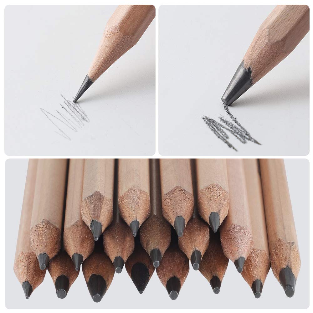 Drawing Pencils, Sketch Pencils Graphite 12B 8B 7B 6B 5B 4B 3B 2B B HB 2H and Charcoals Art Supplies for Sketching and Drawing,Pencil Set for Artists or Kids SouthStar