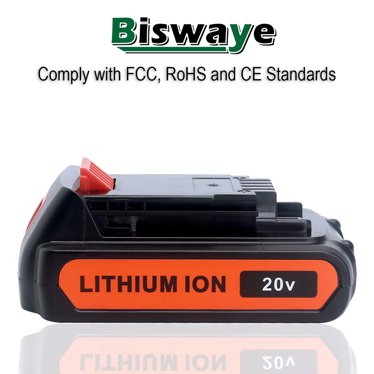 Biswaye 2-Pack 4.0 Ah 20V Lithium Battery LBXR20 Compatible with Black and Decker 20V Max Battery LBXR2520 LBXR2020 LB2X3020 LBX20 LB2X4020 LBX4020 and LST522 LHT2220 LST300 20-Volt Max Tools Biswaye