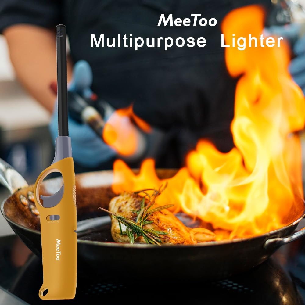 Multi-Purpose Lighters, 3 Pack Refillable Butane Lighters for Survival Camping Fishing (No Butane Fuel Inside) MEETOO