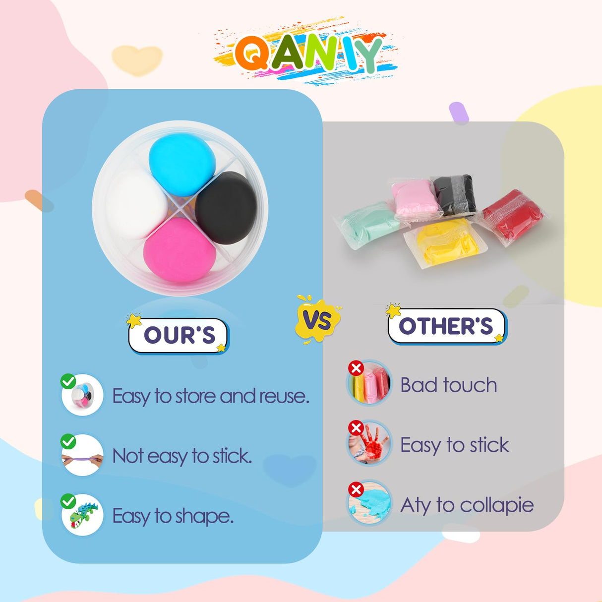 Air Dry Clay for Kids,Modeling Clay Kit,14 Species of Marine Life DIY Molding Clay Art Crafts Set,Ultra Light & Soft,Safe Non-Toxic,Toys Gifts for Age 4 5 6 7 8+ Years Old Boys Girls Kids QANIY