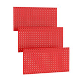 TORACK 3 PCS Metal Pegboard Panels(12x24 inch) for Wall Garage Tools Storage Pegboard System for Workbench, Modular Peg Board Tool Organizer Board Kit(Pack of 3, Red) TORACK
