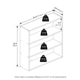 Furinno PASIR Book Shelf, 3-Tier Bookshelf, Bookcase with Open Shelf, 9.3 x 31.3 x 31.5, for Living Room, Bedroom, Home Office, White Furinno