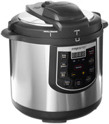 Presto 02141 6-Quart Electric Pressure Cooker, Black, Silver, Stainless steel Presto