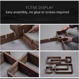 YWSXHS Collectibles Display Case, Wooden Cubby Box Display Shelf Organizer Storage, Wall Mountable Curio Display Case, Wall Mounted Shelves for Bedroom, Corridor, Entrance, Living Room, Office(Small) YWSXHS