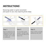 TOWOT Solder Wick Braid With Flux No-Clean Electronic, Desoldering Wick Braid Remover.Desolder Soldering 2.5mm W 0.10'' L 9.8' TOWOT