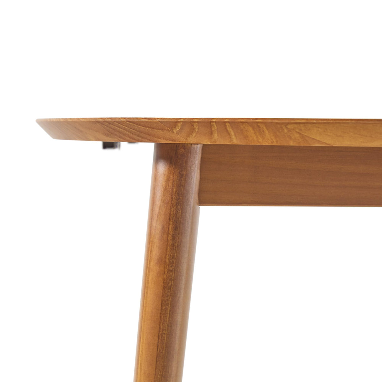 Walker Edison Mid Century Solid Wood Oval Extension Dining Table with Hairpin Legs and Removable Leaf, 60 Inch, Caramel Walker Edison