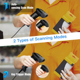 Eyoyo EYH2 Handheld USB 2D Barcode Scanner, Wired Automatic QR Code Scanner PDF417 Data Matrix Bar Code Reader with Long USB Cable for POS Mobile Payment, Convenience Store, Supermarket, Warehouse Eyoyo