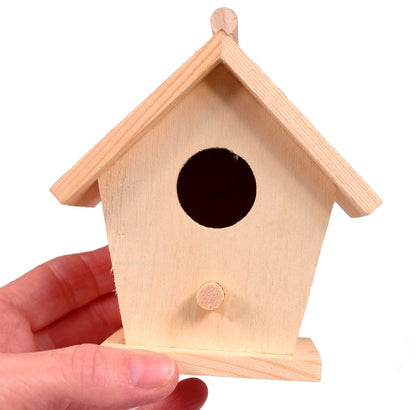 Creative Hobbies 12 Pack of Wooden Bird Houses to Paint, Unfinished DIY Design Your Own Great for Crafts, Weddings, Bible Camp and More!