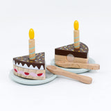 PairPear Birthday Party Cake Playset for Kids,Wooden Toys Play Food PairPear
