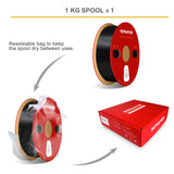 Reprapper Black PVB Filament for 3D Printer - Print Like PLA Filament 1.75mm Easy Smoothable Post Polishing with IPA Alcohol Smooth Finish 1kg (2.2 lbs), Black RepRapper