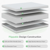 Novilla Queen Mattress, 8 Inch Memory Foam Mattress for Pressure Relief & Comfort Sleep, Medium Firm Feel with Motion Isolating, Queen Mattress in a Box, White Novilla