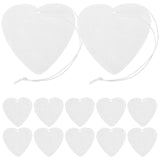 LIFKOME Sublimation Air Freshener Blanks 50pcs DIY Air Freshener Sheets Heart Shape Car Scented Hanging Sheets Felt Air Freshener with Rope for Car Home Decor Ornaments LIFKOME
