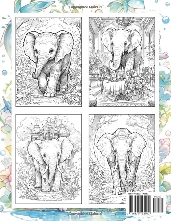 Elephant: Coloring Book for Adults with Elephant for Stress Relief and Relaxation Majosta