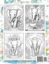 Elephant: Coloring Book for Adults with Elephant for Stress Relief and Relaxation Majosta