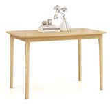 Giantex 48" L Rectangular Wooden Dining Table, Solid Rubber Wood Kitchen Table, Farmhouse Dinner Table, Kitchen Dining Room Home Furniture, Load 330 Giantex