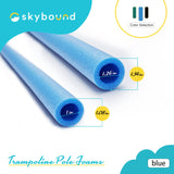 SkyBound Replacement Trampoline Enclosure Foam - Trampolines Poles Cover - Protective Poles Cover Tube Set for Safety Protection - Set of 12 - Variety of Colors and Sizes Blue SkyBound