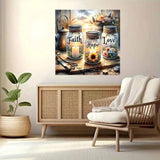 ZQEATRY 5D Diamond Painting Kits for Beginner,Faiths,Hope,Love Wishing Bottle Diamond Art kit for Adults,DIY Diamond Dots with Diamond Gem Art and Crafts for Adults Home Wall Decor 11.8x11.8inch ZQEATRY