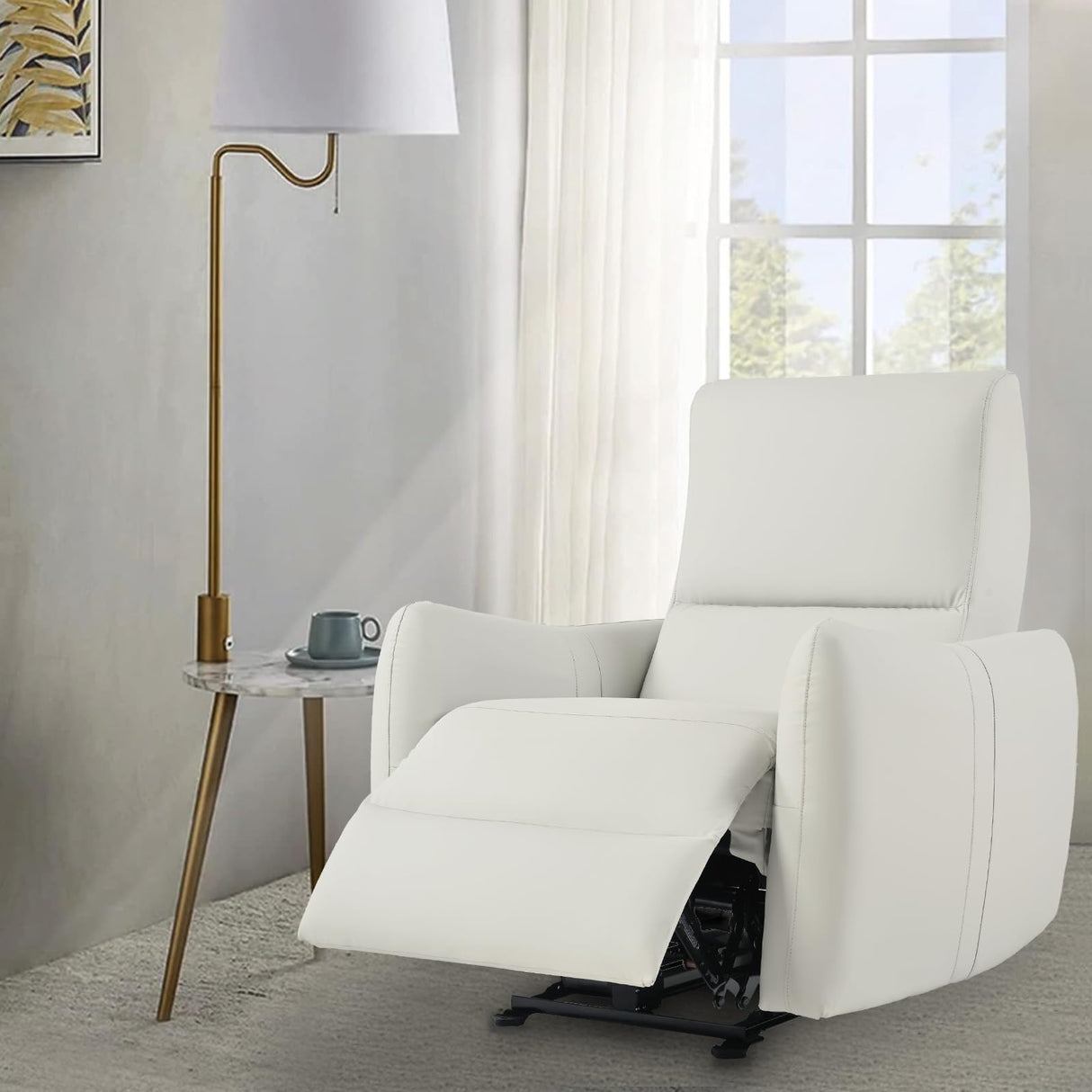 cinkehome Wall Hugger Power Recliners for Small Spaces, Electric Recliners with USB, Modern RV Recliner Chair for Living Room, Apartment cinkehome