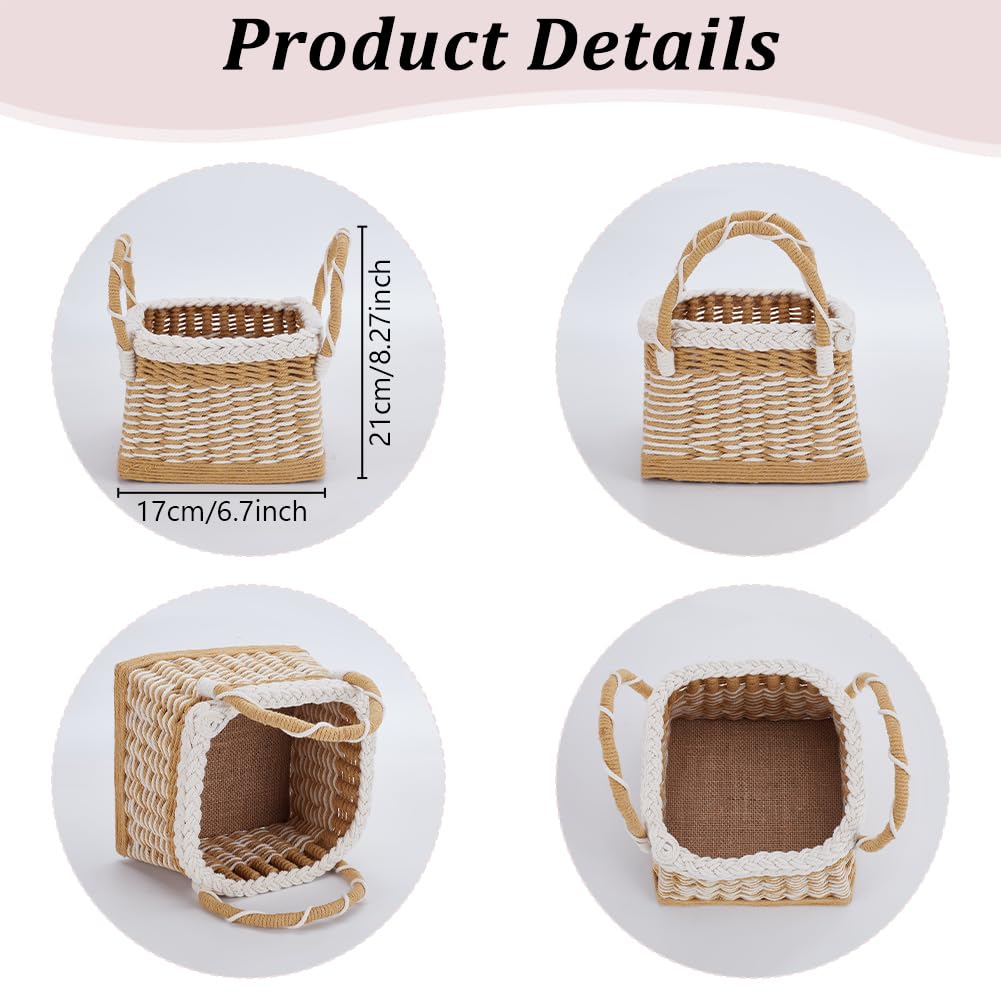 FREEBLOSS Woven Basket Kit - DIY Basket Weaving Supplies - Rustic Style - Adults - Not Foldable FREEBLOSS