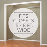 ClosetMaid 1628 Closet Organizer Kit, 5-Foot to 8-Foot, White ClosetMaid