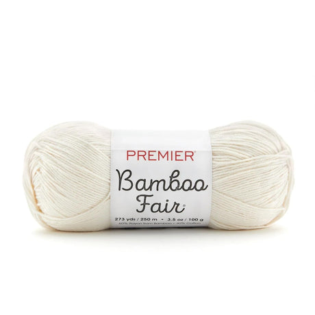 Premier Yarns Bamboo Fair Yarn, DK Weight Yarn for Crocheting and Knitting, Cotton Blend for Warm Weather Knitting and Crochet, Ivory Premier Yarns