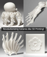 SuperRigid 3D Printer Resin 6.0GPa, 40% of Nano-Micro Ceramic Powder Filled for Ceramic Like Prototypes, Made in Korea by 3DMaterials (500g, White) 3DMaterials