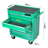 SLifet Tool Cart 5-Drawer, Tool Box with Wheels, Rolling Tool Chest, Multifunctional Tool Cart, Tool Storage Organizer Trolley with Interlock System, Mechanic Tool Storage Cabinet, for Garage SLifet