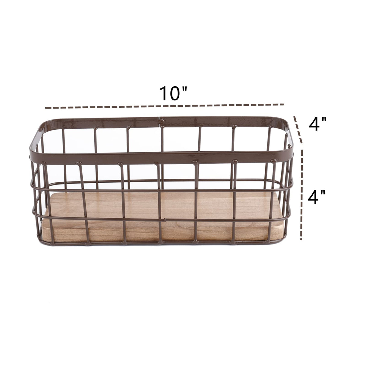 Dicunoy Set of 2 Small Wire Baskets, Narrow Rustic Storage Bin for Bathroom Counter, Farmhouse RectangleOrganizer Tray for Kitchen Countertop, Pantry, RV, School Classrooms, Office Decorative Dicunoy