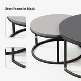 homary Extendable TV Stand & Nesting Coffee Table Set, 2-Piece Modern Entertainment Center with Drawers Set for Living Room (Gray, 78.7" W×15.7" D×13.8" H) homary