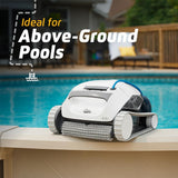 Dolphin (2025 Model) E10 Automatic Robotic Pool Vacuum Cleaner, Active Scrubber Brush, Top Load Filters Access, Ideal for Above-Ground Pools up to 30 FT in Length Dolphin
