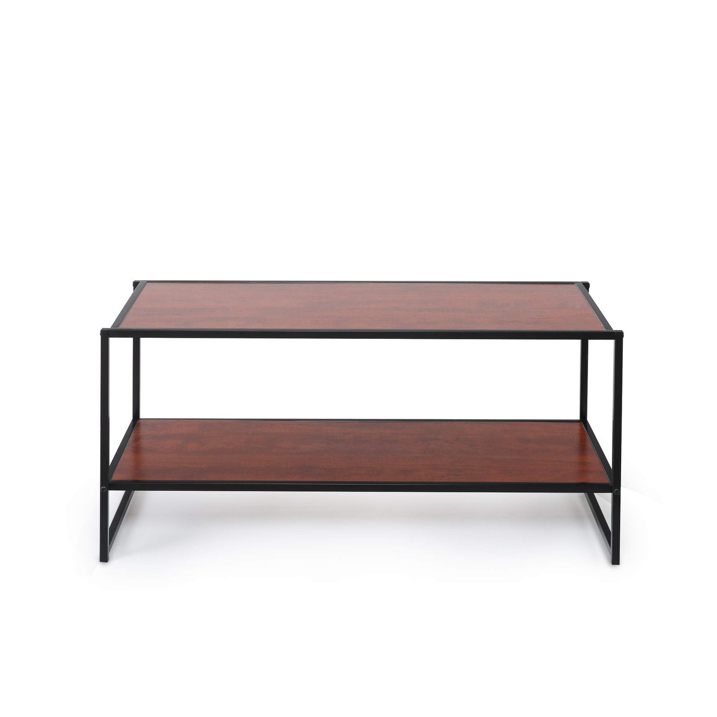 ZINUS TV Stand with Shelf, 40 Inch, Red mahogany wood grain - WoodArtSupply