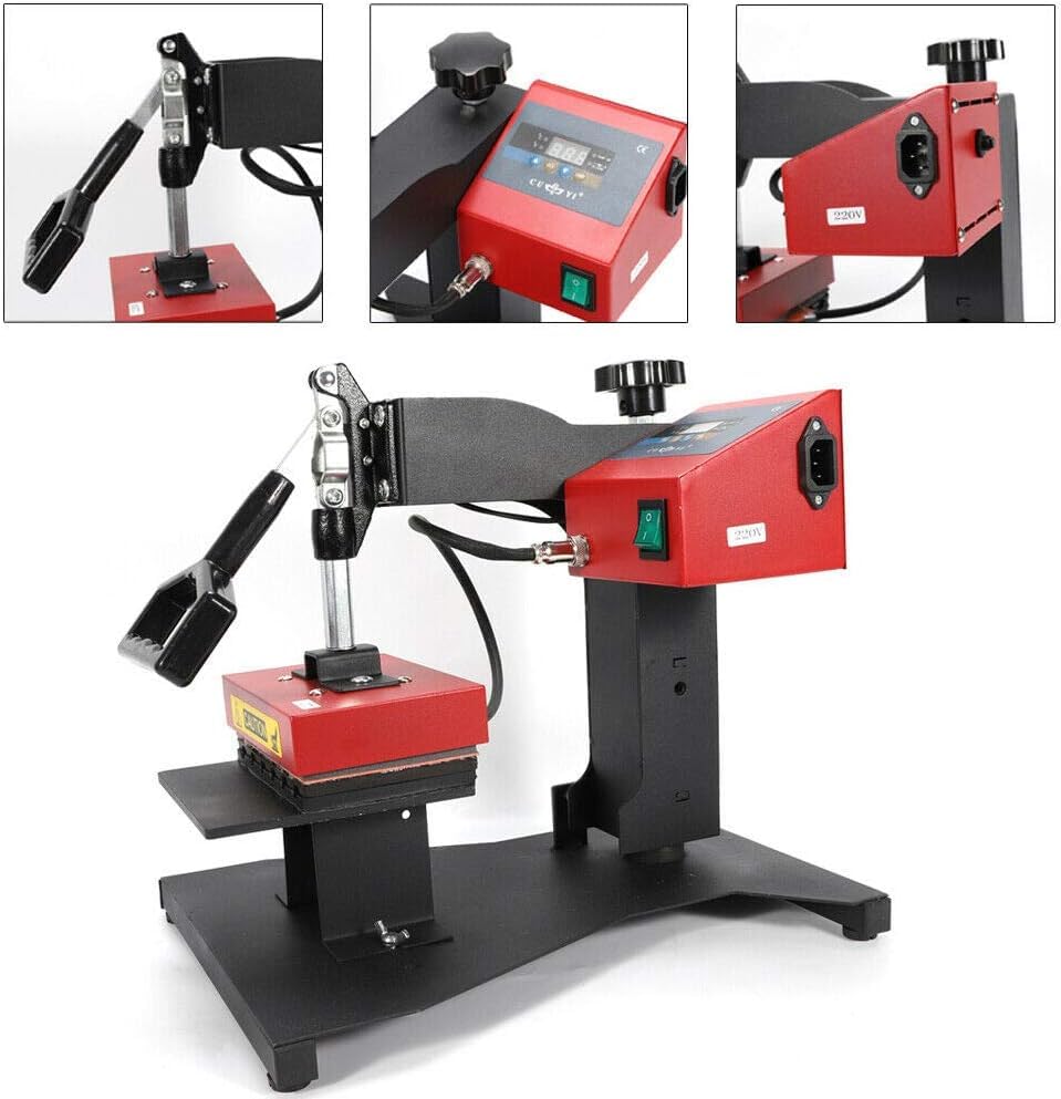 YUNYN Pen Press Transfer Machine 6 in 1 Pen Heat Press Transfer Machine Digital 3D Sublimation Heat Press Machine Logo Transfer Printing Machine for DIY Pen Printing 110V 350W YUNYN