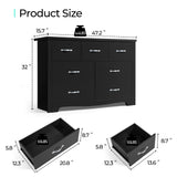 LINSY HOME 7 Drawers Dresser for Bedroom, Wood Bedroom Dresser Modern Drawer Chest, 7 Chest of Drawer, Tall Dresser for Closet, Dressers Organizer for Living Room, Closet, Hallway LINSY HOME