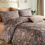 Cupocupa Duvet Cover Set;Duvet Cover Twin Bedding Set Fluffy Boho Duvet Cover Set Paisley Floral Bedding Collection Duvet Cover with Pillowcases Cupocupa