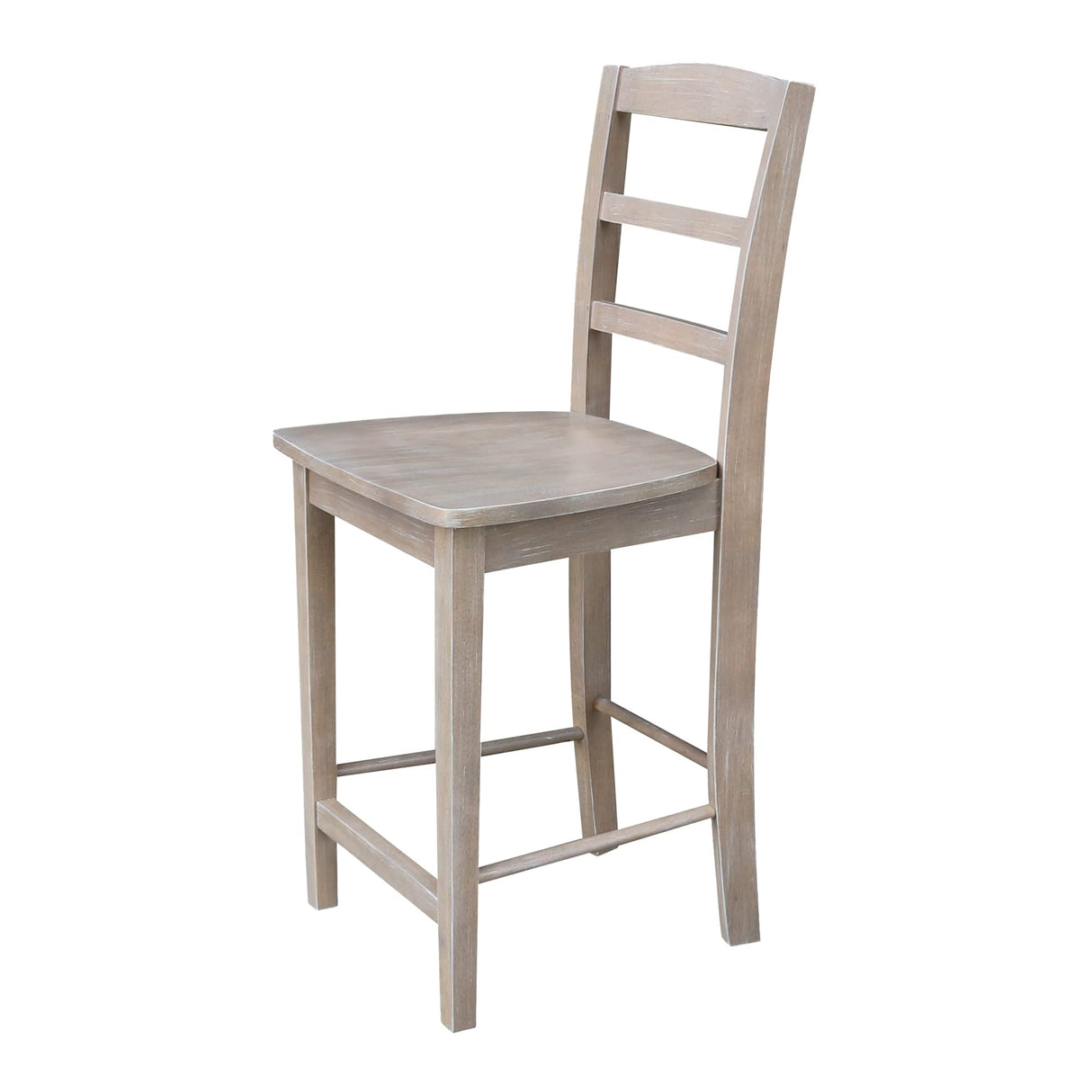 International Concepts Madrid Counterheight Stool, Washed Gray Taupe, 24" Seat Height IC International Concepts