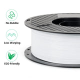 Kingroon PETG 3D Printer Filament, Dimensional Accuracy +/- 0.03 mm, 1 kg Spool(2.2lbs), 1.75 mm, White Kingroon