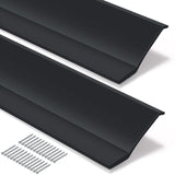 Weatherproofing Garage Door Seals Top and Sides Seal Strip PVC Garage Door Weather Stripping with Screws(Black, 50 ft) Nuogo