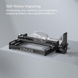 Longer Ray5, B1 and Most Laser engravers, Y-axis Rotating Drum Engraving Module for Engraving Cylindrical Objects, Wine Glasses, Glasses Longer