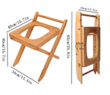 MOGUOBIN Wooden Steam Seat with Four Legs,Foldable Yoni Steamer Chair,Yoni Seat Kit,Anti-Skid Shower Stool,V Steam Seat Kit for Women V Cleaning and Tightening,Postpartum Care 15.7" H(No Steamer) MOGUOBIN