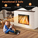 COSTWAY Electric Fireplace Insert 26-inch Wide, 5,000 BTU Recessed and Freestanding Fireplace Heater with Remote Control, 3 Flame Colors, 6 Brightness, 6H Timer, Fireplace for Indoor Use, 750/1500W COSTWAY